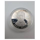 90% Silver 2009 Louis Braille Dollar Coin