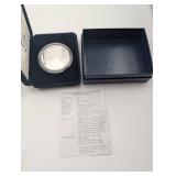 2002 Proof Silver American Eagle $1 Box & COA