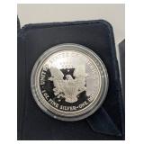2002 Proof Silver American Eagle $1 Box & COA