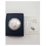2016 American Silver Eagle One Ounce Uncirculated With Box & COA