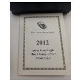2012 American Eagle One Ounce Silver Proof Coin in Box