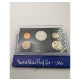 1968 United States Proof Set 40% Silver Half Dollar