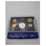 1968 United States Proof Set 40% Silver Half Dollar