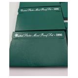 US Mint Proof Sets 1995 and 1996 (Lot of 6)