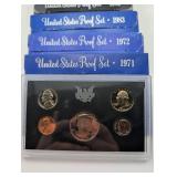 Vintage US Proof Sets 1971 1972 1973 1983 (Lot of 6)