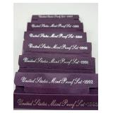 United States Mint Proof Sets 1987-1993 (Lot of 7)