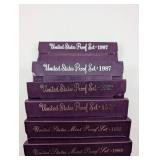 Vintage U.S. Proof Set Collection 1987-1990 (Lot of 9)