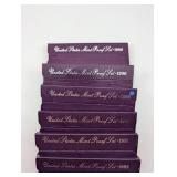 US Mint Proof Sets 1985 1989 1990 1991 1992 (Lot of 8)