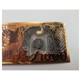 24K Gold Aurum American Bison 1000 Milligram Note