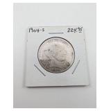 1904-S Barber Half Dollar 90% Silver