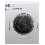 Antique 1840-O Seated Liberty Half Dollar No Drapery