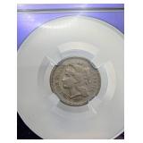 1866 Three Cent Nickel NGC Genuine