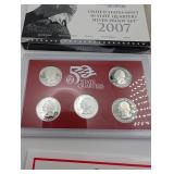2007 United States Mint 50 State Quarters Silver Proof Set