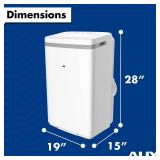 $520 AUX 8000-BTU DOE (115-Volt) White Vented Portable Air Conditioner with Remote Cools 400-sq ft
