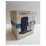 $214 Lockly  Matte Black Lever Wi-Fi Smart Lock Biometric Fingerprint Keypad