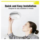 2 PACK Performax  Direct Wire 9V Battery Backup Photoelectric Smoke Detector