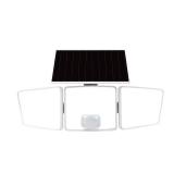 4 PACK Patriot Lighting  Solar-Powered Tri-Head 120  Motion Sensing LED White 1000 Lumen Outdoor Security Flood Light