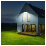 4 PACK Patriot Lighting  Solar-Powered Tri-Head 120  Motion Sensing LED White 1000 Lumen Outdoor Security Flood Light