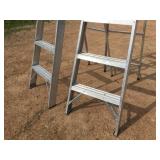 (2) KELLER 6 Ft Aluminum Step Ladders - 250 Lb - Appear Good!