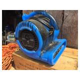 B-AIR BP-25 Air Mover 1/4 HP - 3 Spd - Aux Outlets - Works!