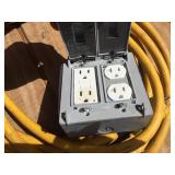 (3) Heavy 12/3 Extension Cords - 3 Plug Adapters
