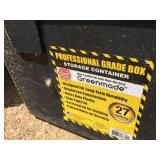 Variety (5) Black/Yellow Plastic Totes - Appear Good