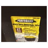Variety (5) Black/Yellow Plastic Totes - Appear Good
