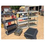 (4) Plastic Shelf Units - Appear Decent - Minor Condition - Disassembled For Pickup