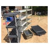(4) Plastic Shelf Units - Appear Decent - Minor Condition - Disassembled For Pickup