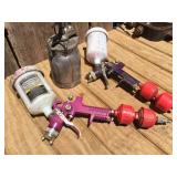 (3) Air Paint Spray Guns