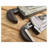 (2) RIDGID Aluminum Pipe Wrenches 18" + 24" Good Teeth