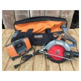 RIDGID R8655 Cordless 18V 6 1/2" Trim Saw + Charger