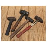 (4) Sledgehammers Including Neat Older Collins USM 3 Lb