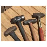(4) Sledgehammers Including Neat Older Collins USM 3 Lb