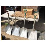 (4) Aluminum Scoop Shovels