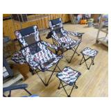 2 Ozark Trail Folding Outdoor Chairs with Footrests