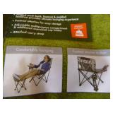 2 Ozark Trail Folding Outdoor Chairs with Footrests