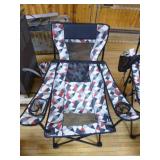2 Ozark Trail Folding Outdoor Chairs with Footrests