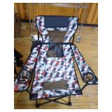 2 Ozark Trail Folding Outdoor Chairs with Footrests