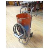 Sandblaster Canister on Wheeled Stand