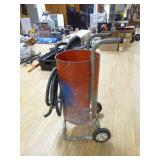 Sandblaster Canister on Wheeled Stand