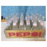 Vintage Pepsi Pop Crate with Bottles