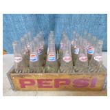 Vintage Pepsi Pop Crate with Bottles