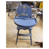 Vintage High Chair and Rocking Horse