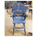 Vintage High Chair and Rocking Horse