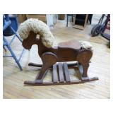 Vintage High Chair and Rocking Horse
