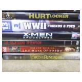 Tower Cabinet with DVDs and VHS Tapes