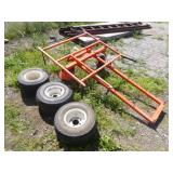 Dump Trailer Frame with 3 Tires