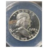 1963 US PROOF FRANKLIN HALF DOLLAR ANACS PF64 CAMEO