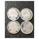 1 TROY OZ .999 FINE SILVER TOTAL FRACTIONAL ROUNDS